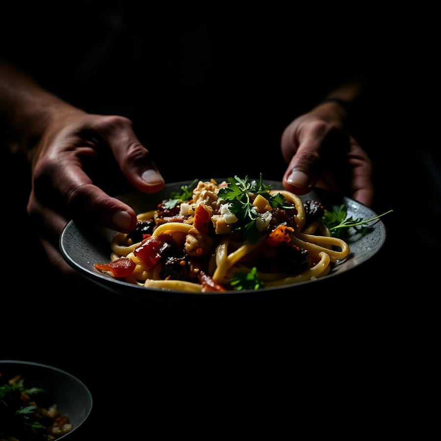 Cinematic food photography